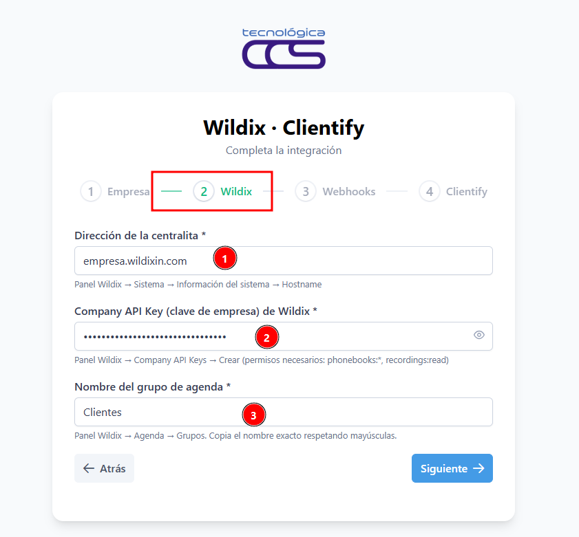 Datos integration Wildix