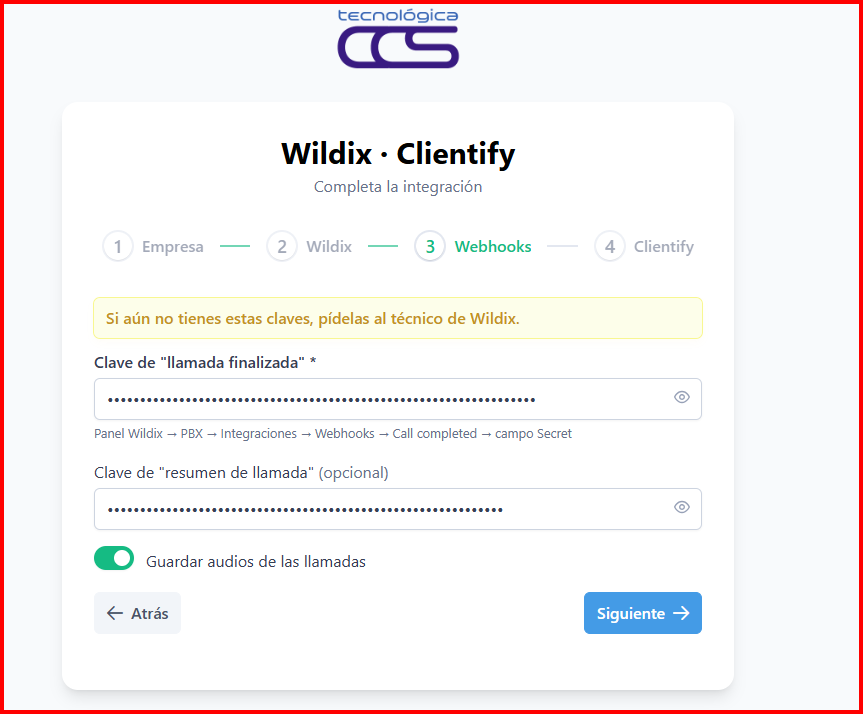 webhooks integration Wildix